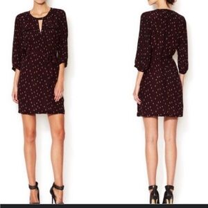 French Connection Burgundy Belted Dress size 8